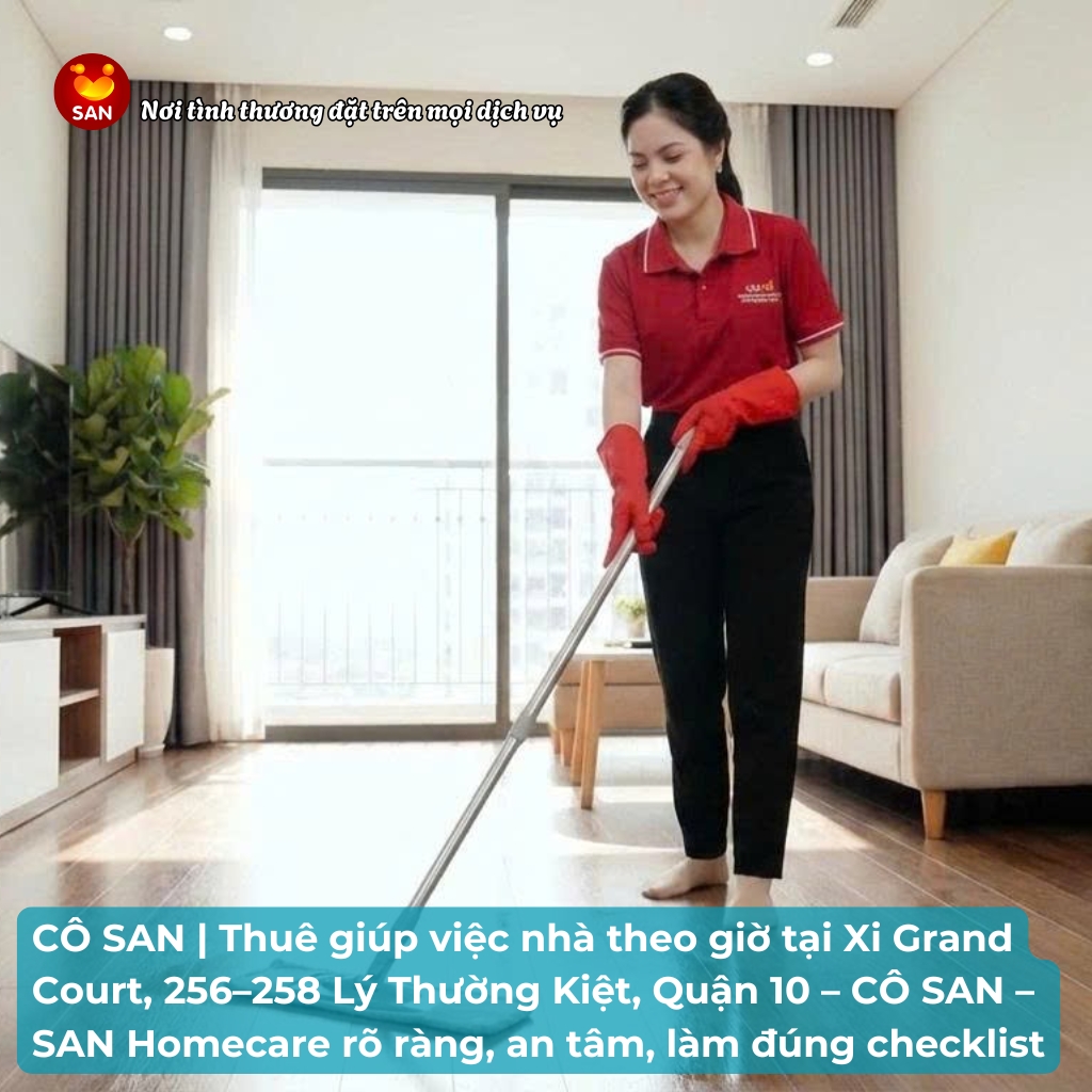 Giúp việc nhà theo giờ Quận 10