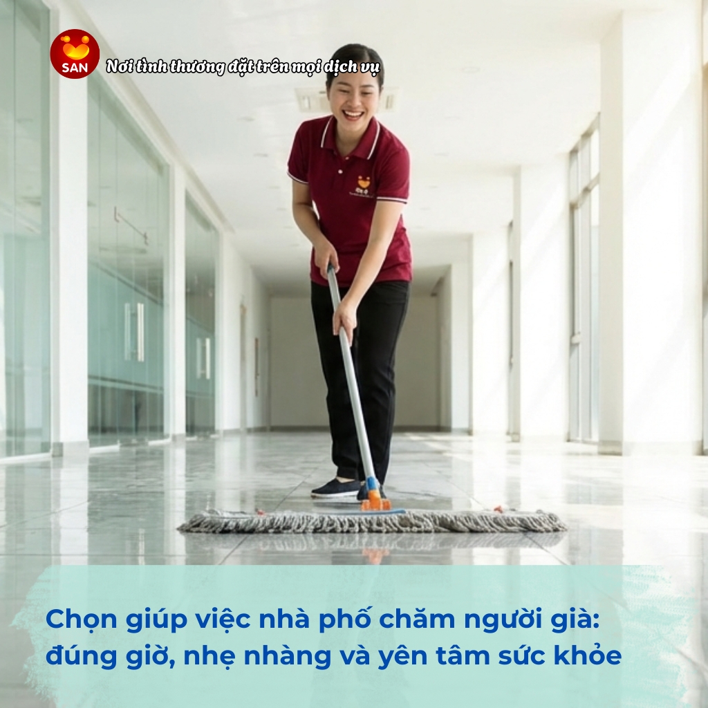 Giúp việc nhà phố chăm người già